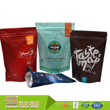 Wholesale Resealable Ziplock Custom Printed Stand Up Pouch For Coffee With Valve